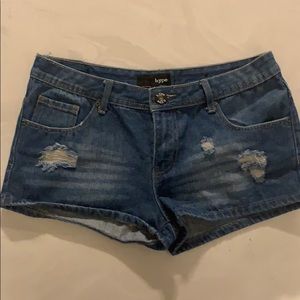 hype denim shorts